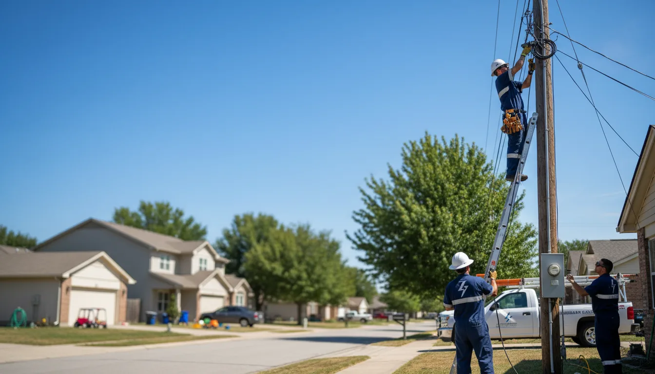 Residential electrician providing installation services in Archibald, LA